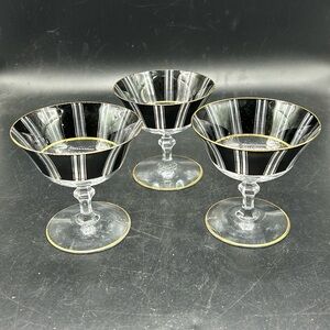MCM Striped Champagne Coupes (3)